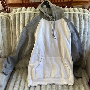 Russell Athletic Gray and White Hoodie